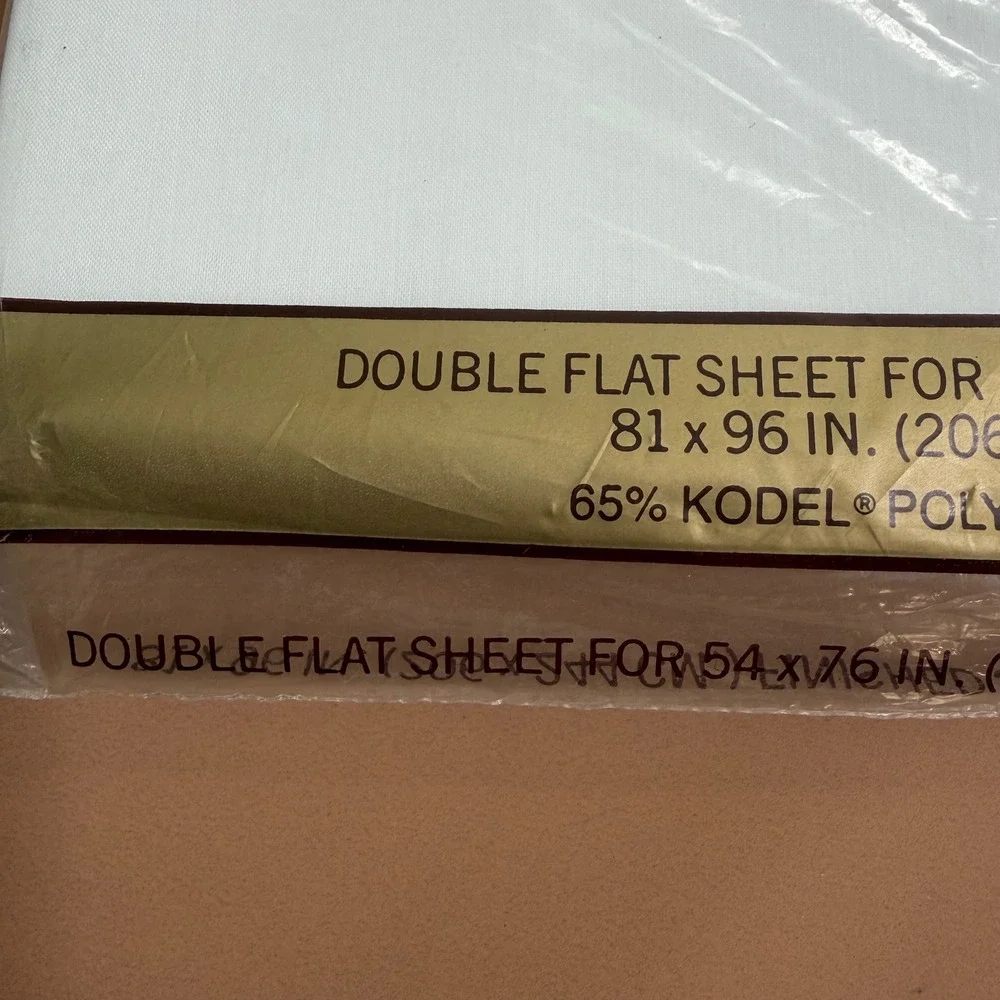 Springmaid Wondercale White Double Flat Sheet No-Iron Percale 81x96 NOS
